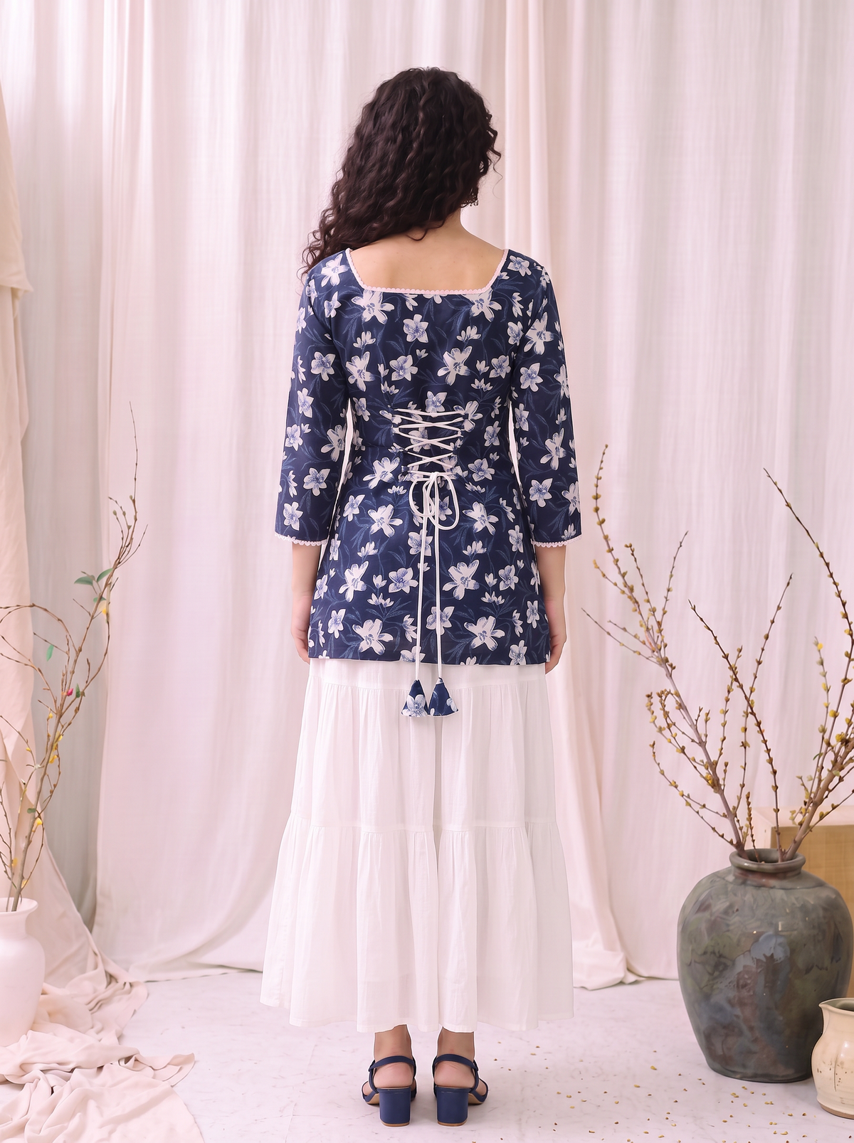 Sharvari Floral Corset Kurti