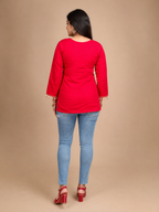 Ruby Pearl Charm Kurti