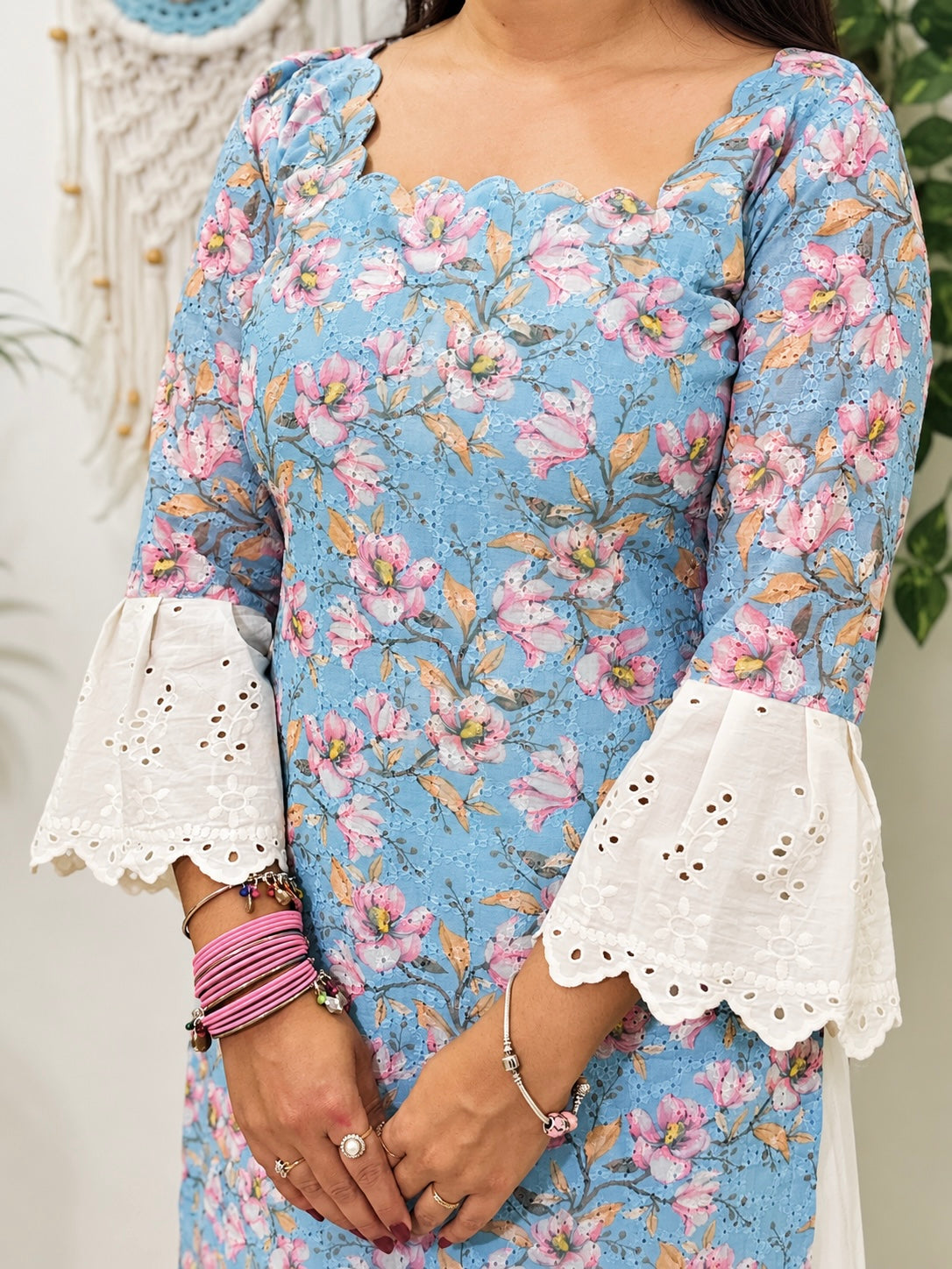 Khushi Floral Lace Kurti