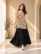 Mishthi Corset Kurti – White & Green