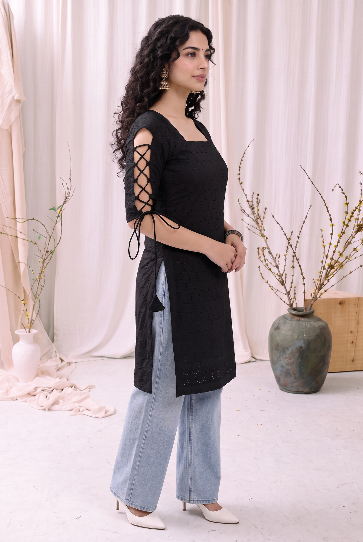 Sanwari Dori Sleeve Kurti