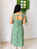 Mint Bloom Lace Kurti