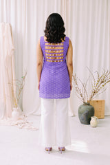 Lavendar Shell Ladder Kurti