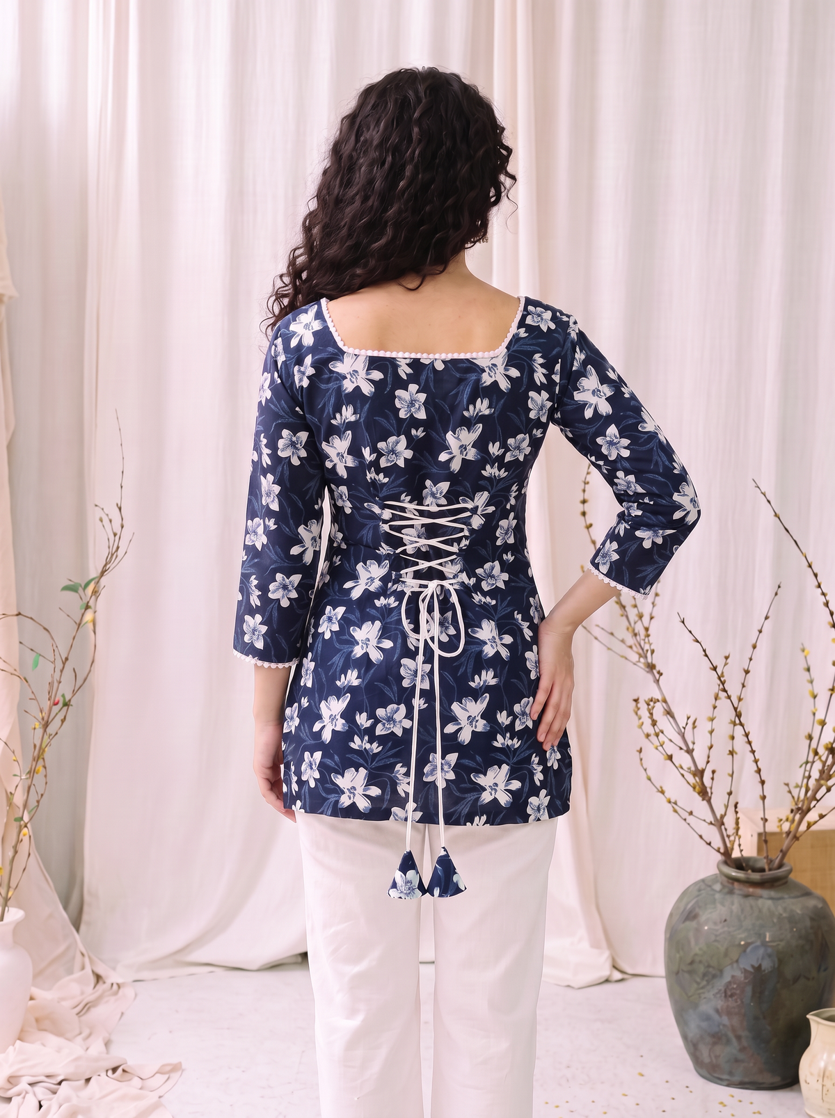 Sharvari Floral Corset Kurti