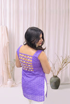 Lavendar Shell Ladder Kurti