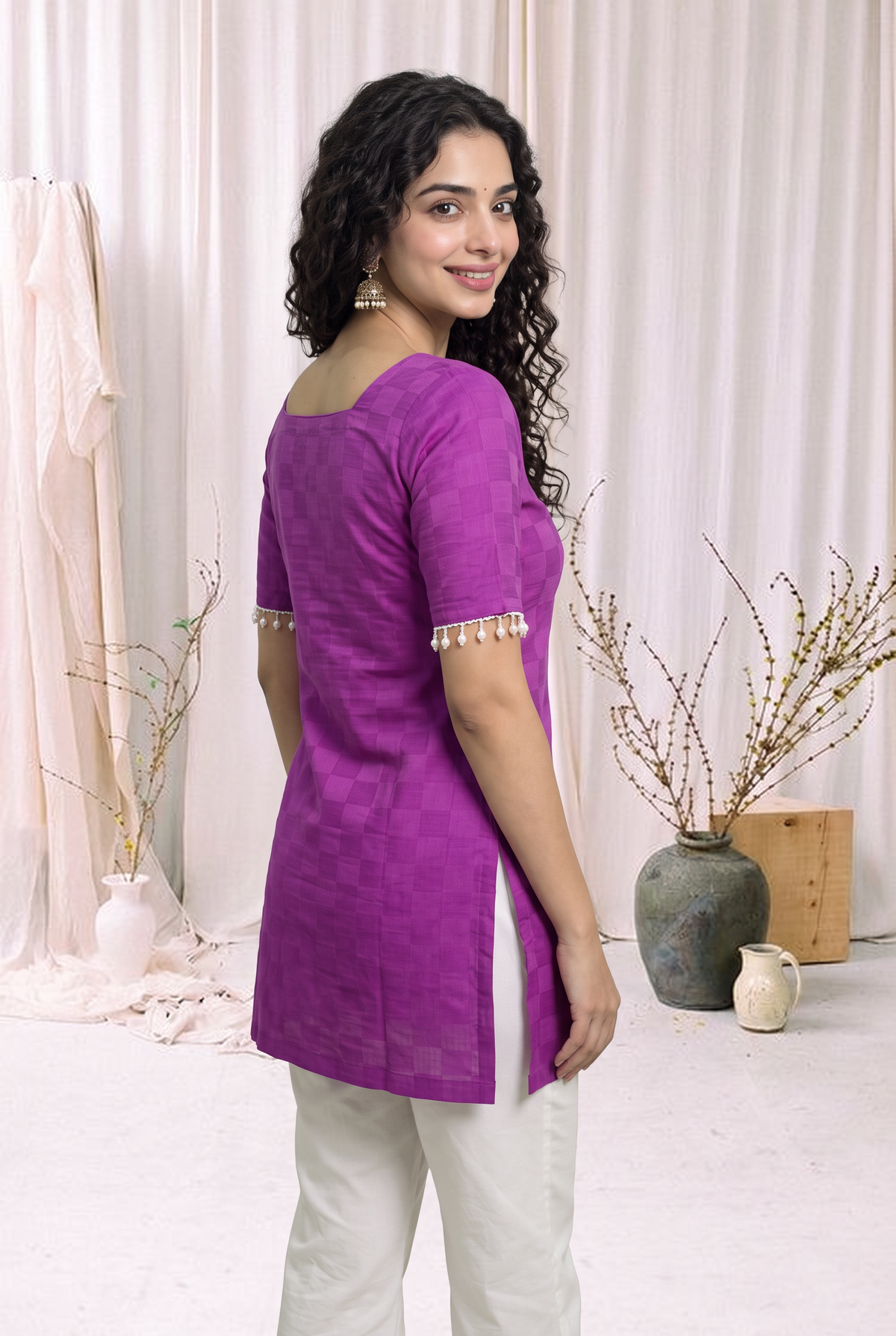 Lavina Pearl Sleeve Kurti