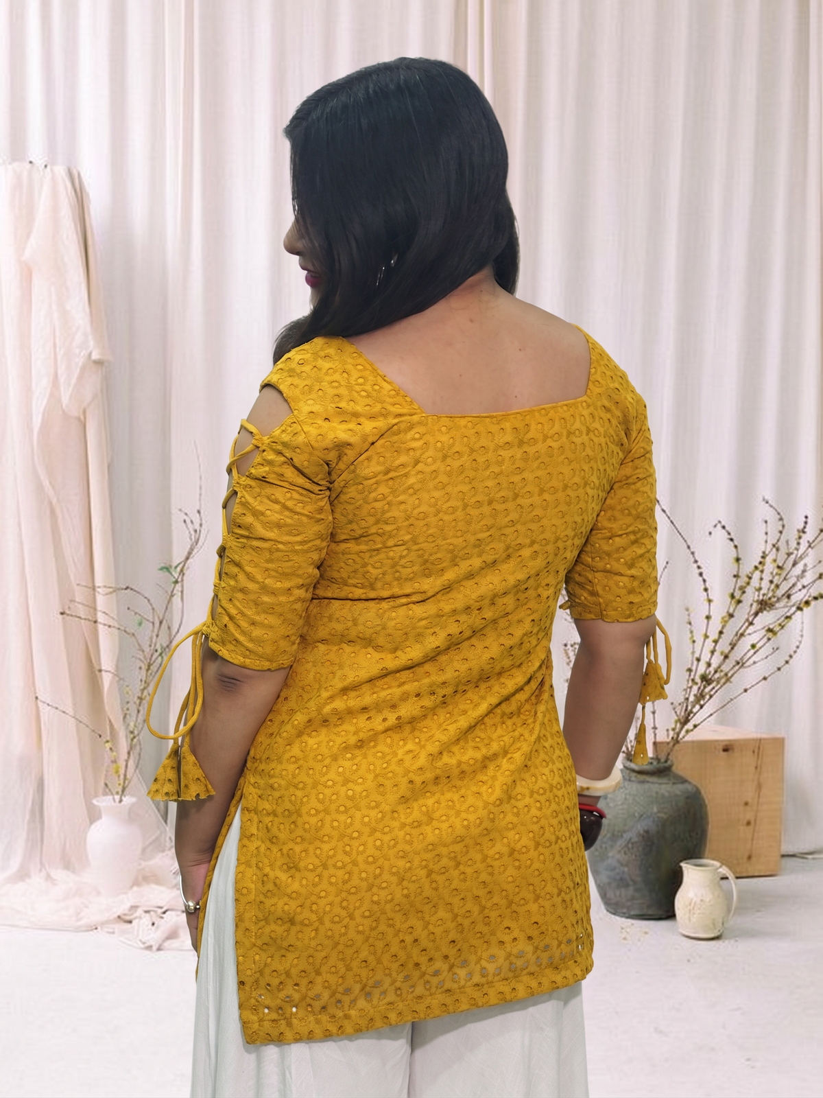 Sunflower Dori Sleeve Kurti 🌻