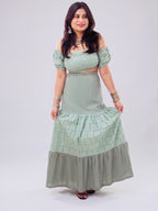 Mint Muse Chikankari Skirt Set