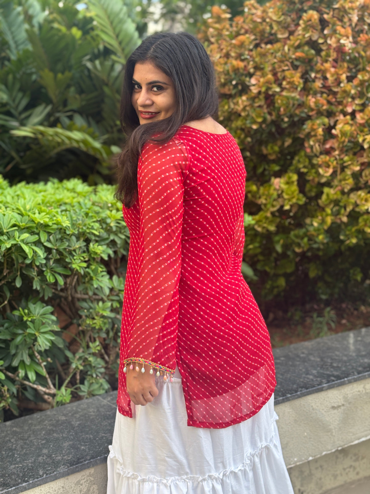 Ruhani Ruby Kota Doria Kurti