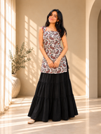 Mishthi Corset Kurti – White & Red