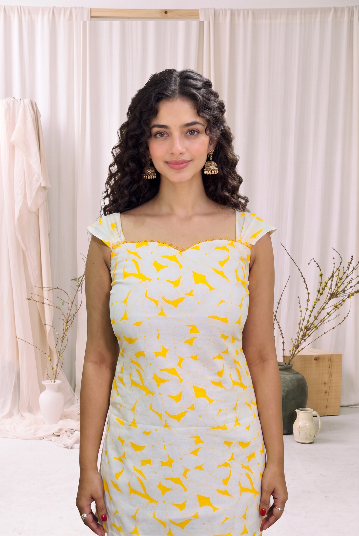 Jiya Sunshine Bloom Kurti ☀️💛