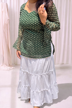 Bhuva Chauk Bandhani Kurti