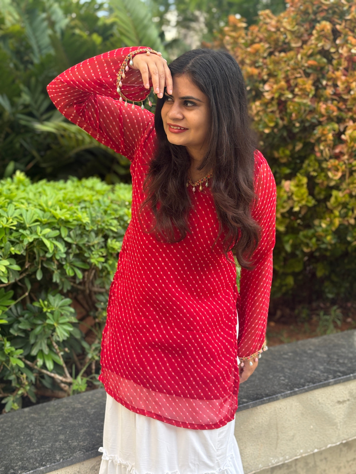Ruhani Ruby Kota Doria Kurti