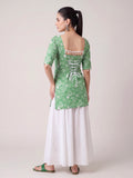 Aafreen Corset Kurti – Mint Bloom