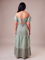 Mint Muse Chikankari Skirt Set