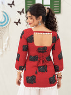 Nyra Red – Laddu Lace Corset Kurti