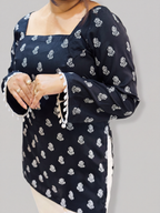 Black Pearl Bell Sleeve Kurti