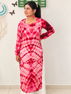 Rosy Tie-Dye Kurti