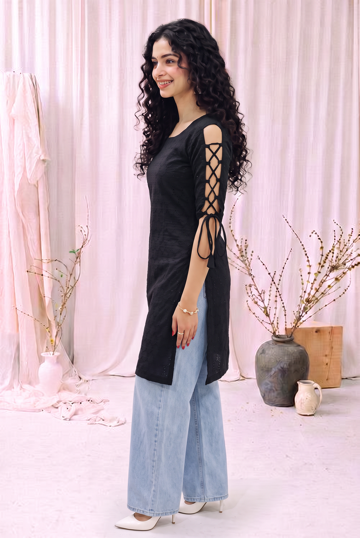Sanwari Dori Sleeve Kurti