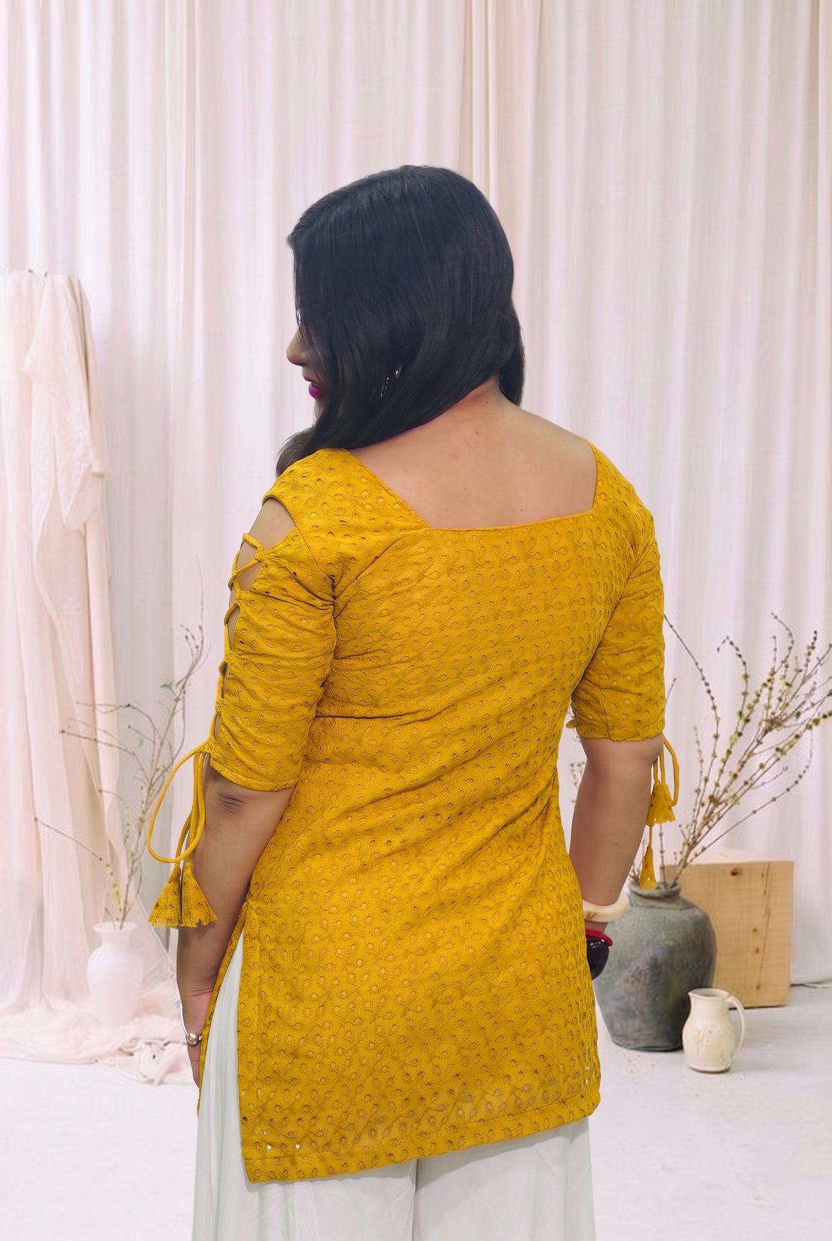 Sunflower Dori Sleeve Kurti 🌻