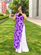 Lavender Bloom Coin-Back Kurti