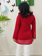 Ruhani Ruby Kota Doria Kurti