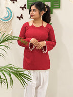 Noor Tie-Up Pearl Corset Kurti