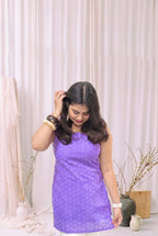 Lavendar Shell Ladder Kurti