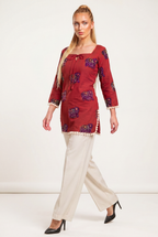 Nyra Red – Laddu Lace Corset Kurti