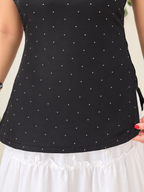 Black Zaria Swarovski Kurti