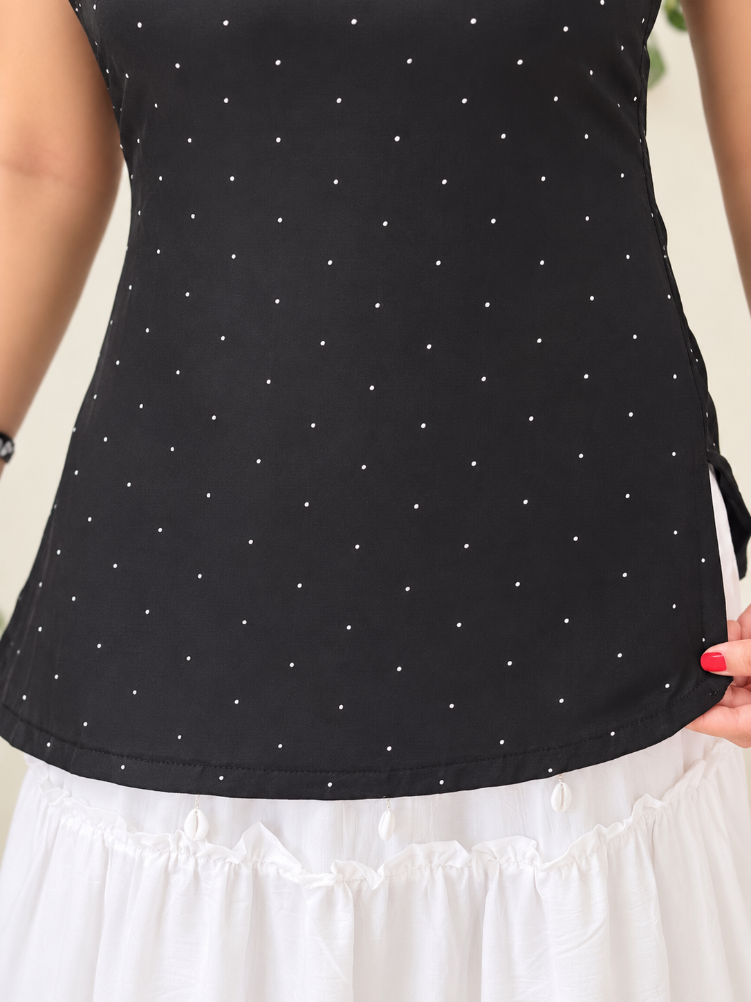 Black Zaria Swarovski Kurti