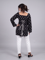 Black Pearl Bell Sleeve Kurti