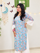 Khushi Floral Lace Kurti