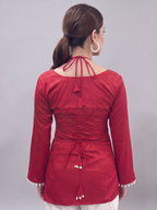 Noor Tie-Up Pearl Corset Kurti