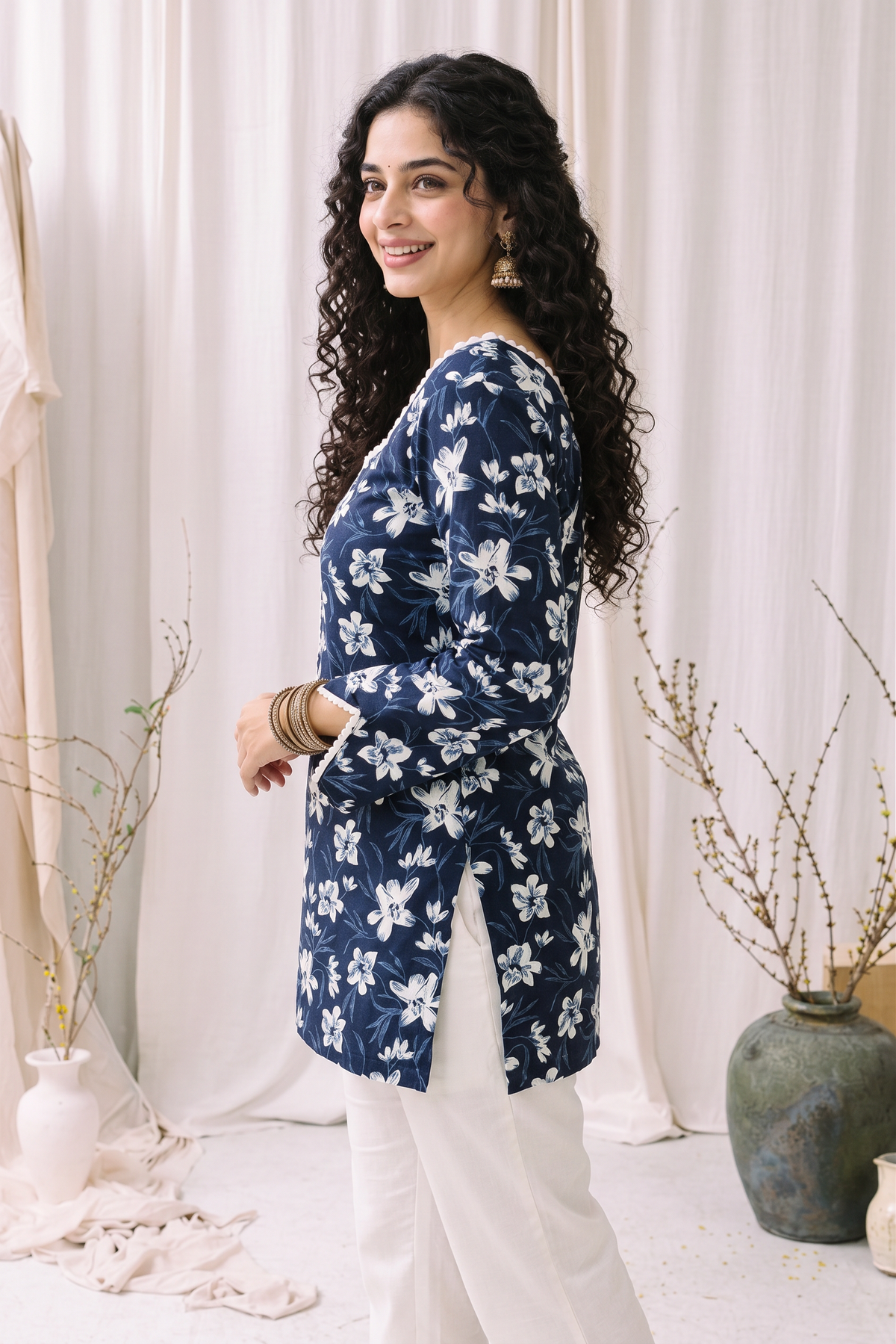 Sharvari Floral Corset Kurti