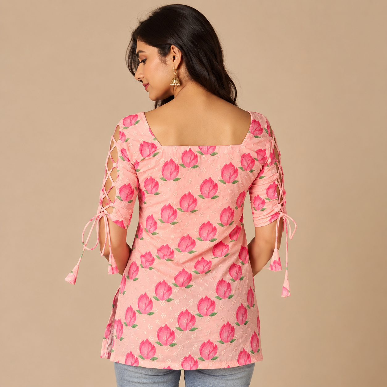 Blush Lotus Dori Sleeve Kurti