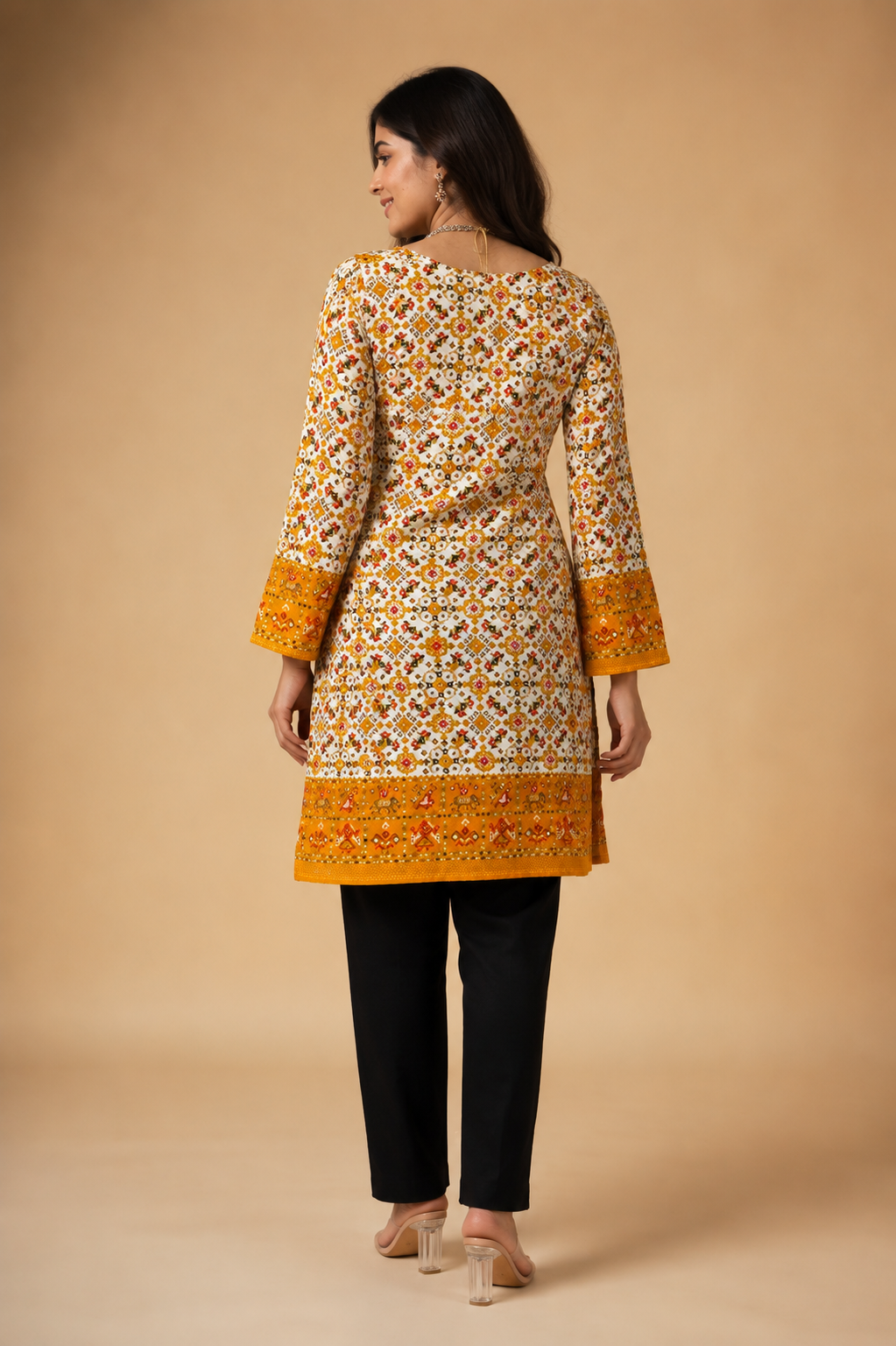 Siara Mustard Swarovski Kurti