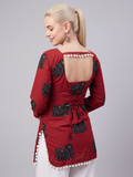 Nyra Red – Laddu Lace Corset Kurti
