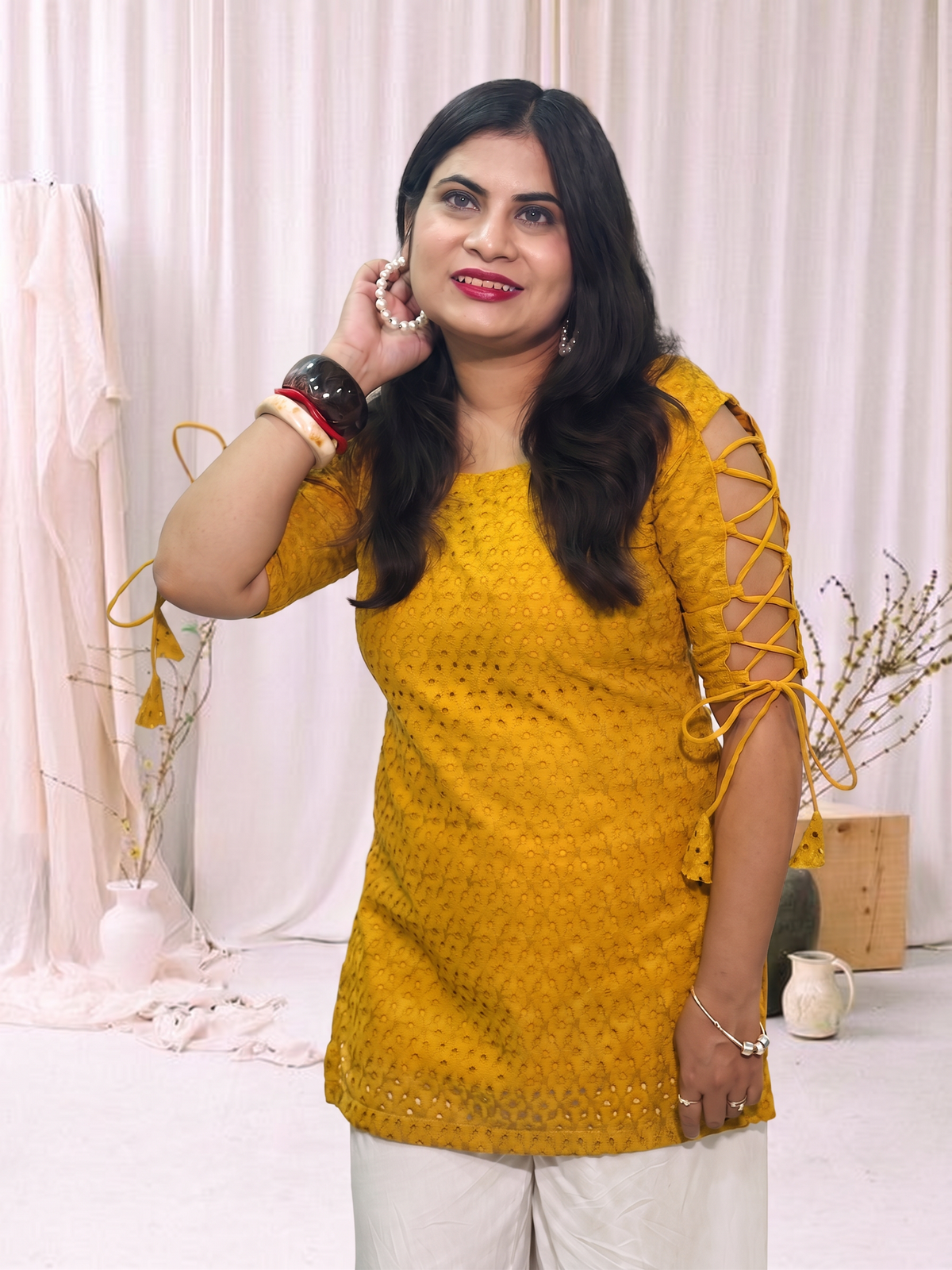 Sunflower Dori Sleeve Kurti 🌻