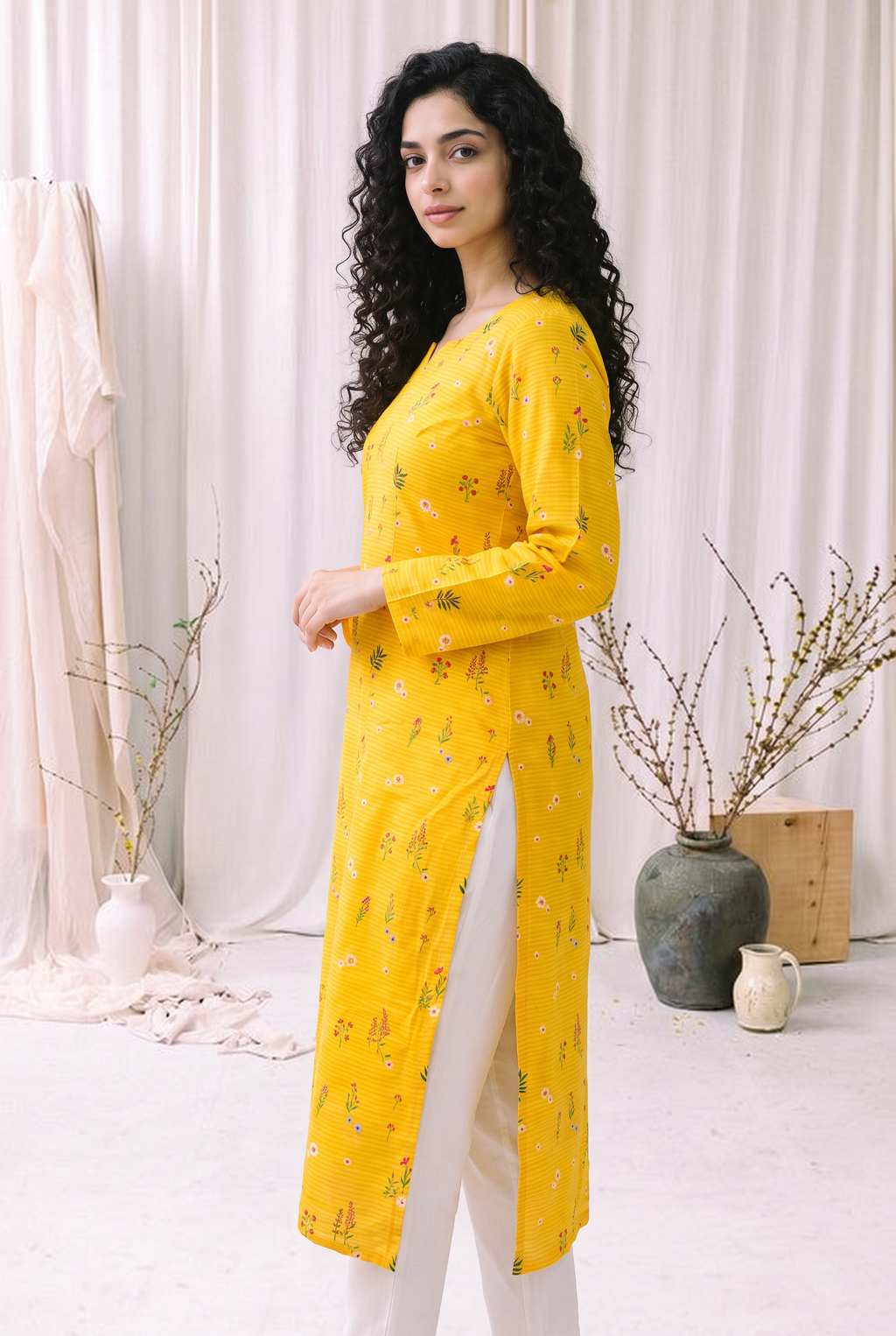 Sunlit Meadow Office Kurta