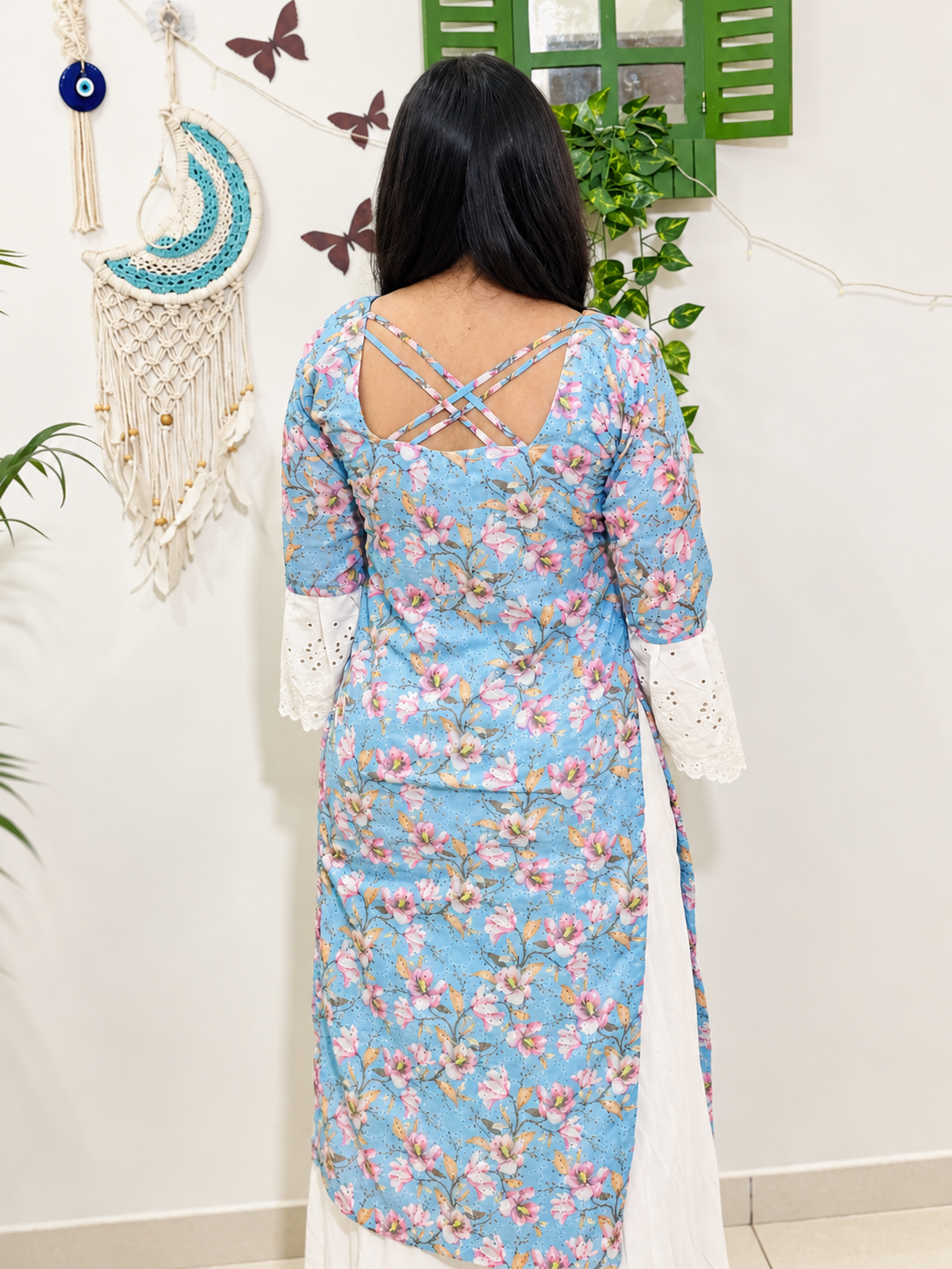 Khushi Floral Lace Kurti