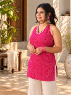 Rani Pink Bandhani Kurti