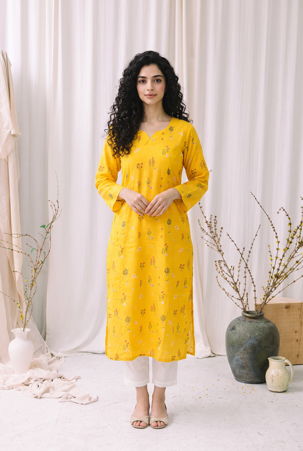 Sunlit Meadow Office Kurta