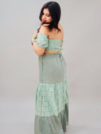 Mint Muse Chikankari Skirt Set