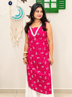 Suhani Shell Lace Kurti - Pink