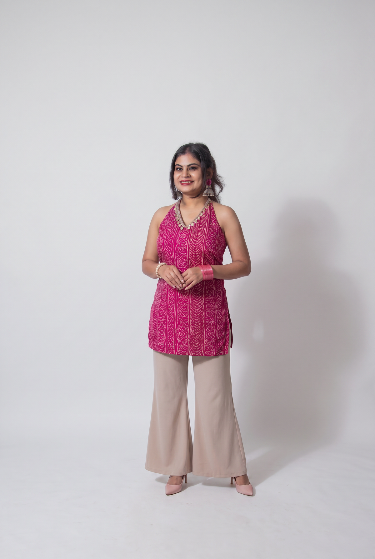 Rani Pink Bandhani Kurti