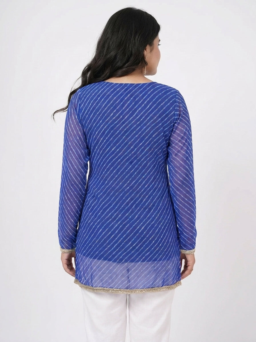 Indigo Kota Doria Kurti