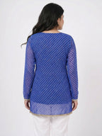 Indigo Kota Doria Kurti