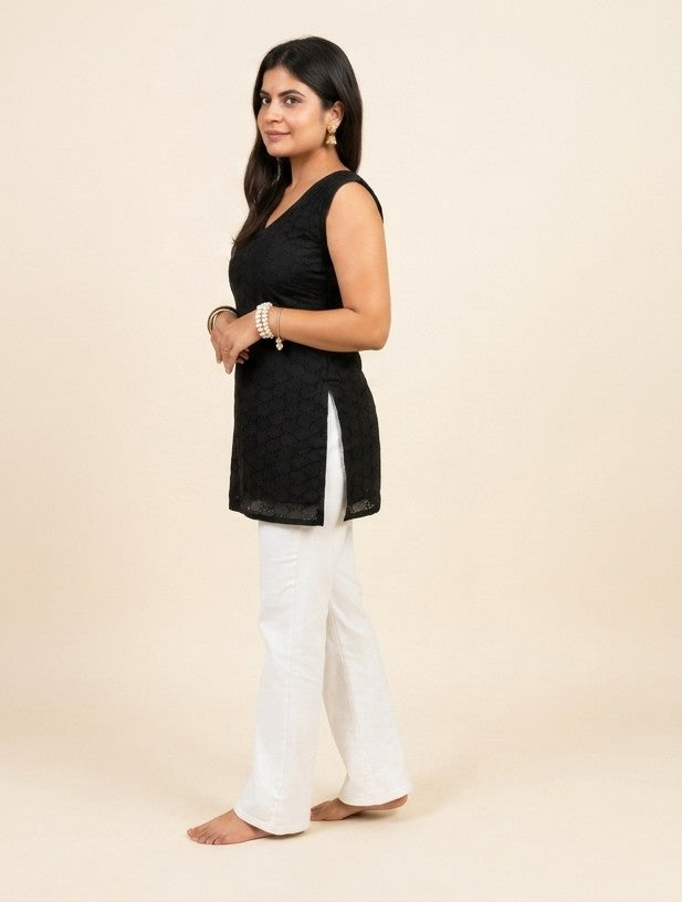 Black Shell Ladder Kurti