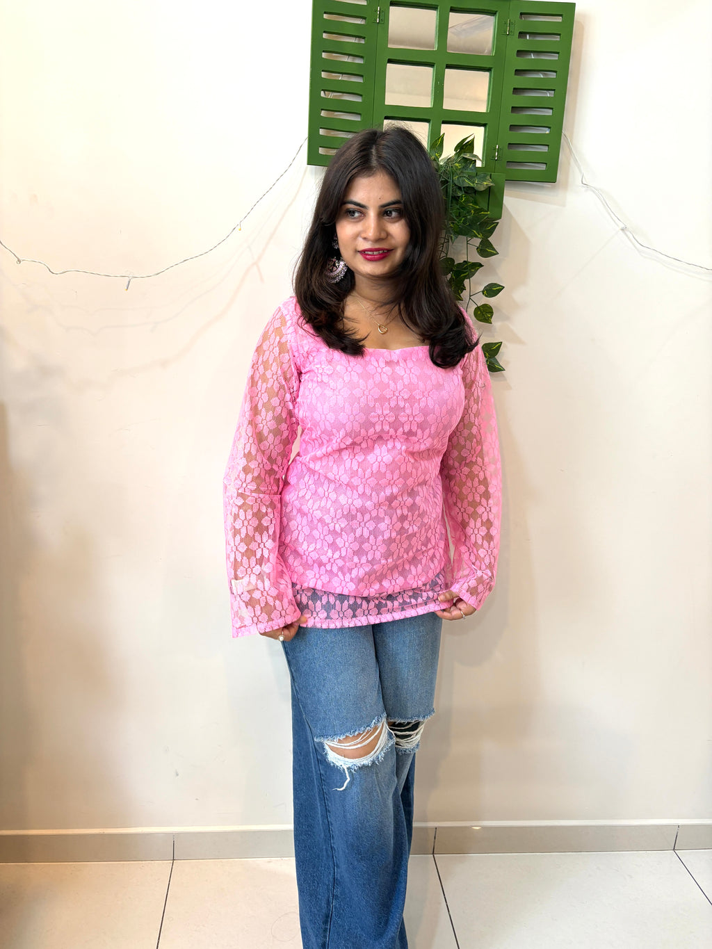 Blush Lace Kurti